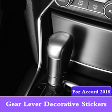 Pegatinas decorativas para palanca de cambios, pomo de palanca de cambios, cubierta de ABS, fibra de carbono, modificación Interior, para Honda 10, Accord 2018 2024 - compra barato