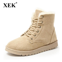 Женские зимние ботинки XEK большого размера, теплые ботинки с хлопковой подкладкой 2024 - купить недорого