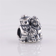 Authentic 100% 925 Sterling Silver Jewelry Newlyweds Charm New Beads Fits Pandora Bracelet DIY Making Free shipping LW210 2024 - buy cheap