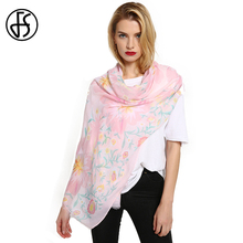Fs fular cachecol feminino de algodão, foulard feminino, longo, cachecol hijab, cabeça para mulheres, estampa floral 2024 - compre barato