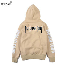 Sudadera con capucha de Justin Bieber Purpose Tour para hombre y mujer, ropa informal de estilo Hip hop, jersey de lana de algodón, sudadera especial de la gira mundial, S-XXL 2024 - compra barato