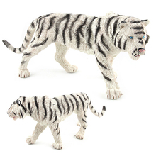 Модель бенгальского белого тигра, игрушка, дикие животные, набор игрушек, зоопарк, моделирующая пластиковая однотонная классическая игрушка, милые модели животных для детей 2024 - купить недорого