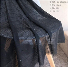 Naizaiga 100% ring Cashmere 90*210cm 300s shinning thin women plaid shawl summer sun screen pashmina  ,RJ15 2024 - buy cheap