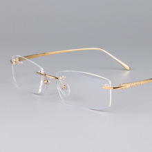 Man Pure Titanium Eyeglasses Rimless Frame Men Noble Myopia Glasses Male Classic Prescription Optical Top Quality Fashion Light 2024 - buy cheap