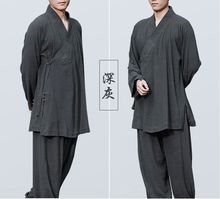 Unisex 100%Cotton Summer&Spring Buddhist Shaolin Monks Uniforms Lohan Suits Martial Arts Zen Lay Meditation Arhat Clothing Green 2024 - buy cheap