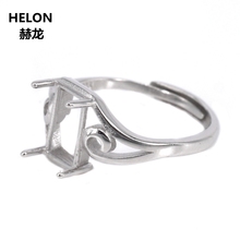 Обручальное кольцо из серебра 925 пробы с кабошоном, 6 х10 мм, 10 шт./лот 2024 - купить недорого
