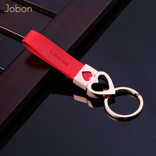Jobon женские автомобильные брелки, кожаные брелки в форме сердца цвета розового золота, лучший подарок для влюбленных, аксессуары для ключей 2024 - купить недорого