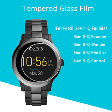 Protector de pantalla de vidrio templado para reloj inteligente Fossil Q Founder/Wander/Marshal/Control Gen 1/2/3 generación, 5 uds., 2.5D 9H 2024 - compra barato