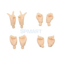 Doll Custom Body Parts - 4 Pairs White Skin Tone Hands for 12inch RBL Neo baby Momoko Accessories 2024 - buy cheap