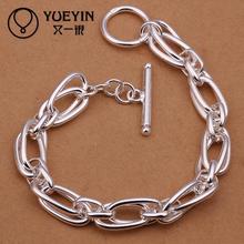 Twisted Singapore Chain silver plated bracelet for women men unisex jewelry hand chain H320  Cheap elegant 2024 - buy cheap