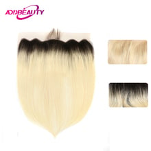 13x4 Swiss Lace Frontal Closure Straight Body Wave Raw Virgin Brazilian Human Hair Ombre 1B/613 Blonde Pre Plucked Free Part 2024 - buy cheap