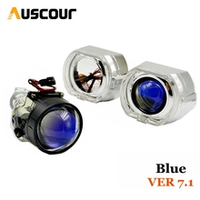 VER 7,1 blue coating Bi xenon hid объектив для проектора shrouds LHD модифицированный Diy налобный фонарь H1 H4 H7 комплект для сборки автомобильного мотоцикла 2024 - купить недорого