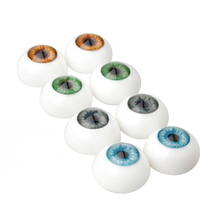Ojos acrílicos huecos, 8 Uds., 4 colores, medio redondo, 16mm, reparación de muñecas 2024 - compra barato