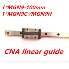 Guía lineal MGN9 de 9mm, carril lineal de 100mm + carro MGN9H o MGN9C para eje CNC X Y Z, envío gratis 2024 - compra barato