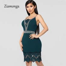 Vestidos Robe Femme Ziamonga Ete 2019 Partido Backless Sexy Vestido Bandage Spaghetti Strap Verão Mulheres Vestido de Renda Body 2024 - compre barato