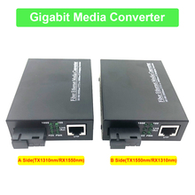 Conversor de mídia óptico de fibra monomodal qualcomm 8334 mbps, conversor de porta sc de fibra única modo 10/100/1000mbps, 1 par 2024 - compre barato