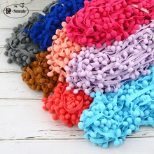 17m/lot Ball  Sweet Lace Trim1 Cm Diameter Ball MINI Pom Pom Fringe Trim 2 Cm Wide Tape Sewing Accessory RS1948 2024 - buy cheap