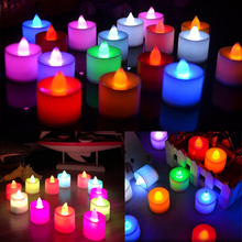 5 Pcs Creative LED Candle Lihgt Multicolor Lamp Simulation Color Flame Light Home Wedding Birthday Party Decoration Night Light 2024 - buy cheap