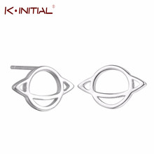 Kinitial New Saturn Stud Earrings For Women Girl Cute Universe Space Piercing  Earring Party Bijoux Jewelry 2024 - buy cheap