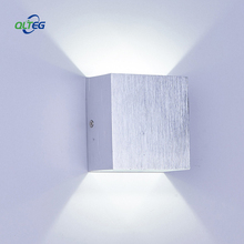 QLTEG 5W lampada LED Aluminium wall light rail project Square LED wall lamp bedside room bedroom indoor wall lamps arts 2024 - buy cheap