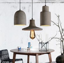 Industrial Loft Style Cement Droplight Edison Vintage Pendant Light Fixtures For Dining Room Bar Hanging Lamp Indoor Lighting 2024 - buy cheap