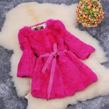 Autumn winter new 2018 slim long women's genuine rabbit fur coat outerwear women jacket with cashes plus size S-6XL available 2024 - buy cheap