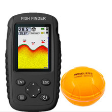 Detector de peces FFW718, actualización FF998, menú ruso, recargable, impermeable, inalámbrico, Sensor, Sonar echo Sound, 125kHz 2022 - compra barato