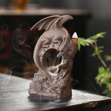T Dragon Backflow Incense Burner Buddhism Decoration Ceramic Incense Sticks Holder Base for Home Decor with 10pcs Incenses 2024 - buy cheap