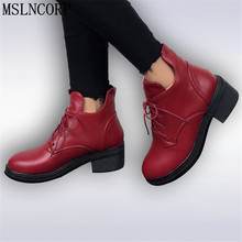 New Fashion Women's Lace Up Combat Punk Ankle Martin Boots Female Shoes Autumn Winter Hot Sell Women Snow Boots plus size 34-43 2024 - buy cheap