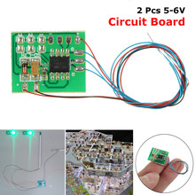 2Pcs DIY Scale Construction Sand Table Model Circuit Board Traffic Light Signal Model HO Scale Train Railway Miniatures 2024 - buy cheap