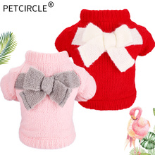 PETCIRCLE Pet Clothes Dog Puppy Teddy Pomeranian French Bulldog Chihuahua Autumn Winter Cat Clothes Bow Sweater 2024 - buy cheap