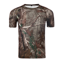 Camiseta de camuflaje para hombre, camisa de malla táctica militar, transpirable, de secado rápido, para senderismo al aire libre y caza 2024 - compra barato