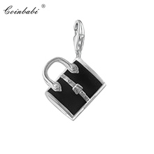 Charm Pendant Briefcase Bag,2018 Fashion Jewelry Trendy Real Authentic 925 Sterling Silver Gift For Women Men Fit Bracelet 2024 - buy cheap