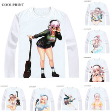 SoniAni Super Sonico the Animation Shirt Long Sleeve Shirts Anime Manga Supa Soniko SoniComi Super Sonico SoniKoma Cosplay Shirt 2024 - buy cheap