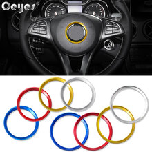 Ceyes Auto Steering Wheel Decoration Stickers Car Styling Ring Case For Mercedes Benz W204 W205 W203 W210 W212 Cover Accessories 2024 - buy cheap