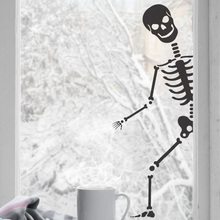 Bones Horror fantasía ventanas hogar decoración Halloween fiesta de vacaciones vinilo pegatinas Bar entretenimiento Art Deco Mural WSJ19 2024 - compra barato