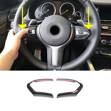 Carbon Fiber For Bmw F20 F22 F21 F30 F32 F33 F36 F06 F12 F13 X5 F15 X6 F16 M-sport Abs Chromsteering Wheel Decoration Frame Trim 2024 - buy cheap