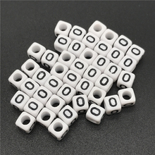 100pcs 6x6mm Letter Beads O Square Shape Alphabet Letter Beads Charms Bracelet Necklace For Jewelry Making Accessories 2024 - buy cheap