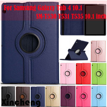 360 Degree Rotating PU Leather Cover Case For Samsung Galaxy Tab 4 10.1 SM-T530 T531 T535 10.1inch Tablet Smart Stand Flip Cover 2024 - buy cheap