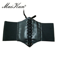 Fashion Women Leather Wide Belts for Women Corset Elastic Self-Tie High Waist Belt Luxury Slimming Belt 2024 - buy cheap