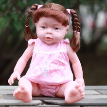 41CM Baby Kids Reborn Baby Doll Soft Vinyl Silicone Lifelike braid girl doll Newborn Baby Toy for Boys Girls Birthday Gift 2024 - buy cheap