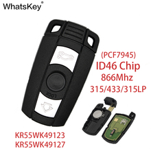 WhatsKey Remote smart card Key Suit For BMW CAS3 System 1 3 5 6 Series Z4 X5 X6 315LP 315MHz 433MHz 868MHz ID46 Optional PCF7945 2024 - buy cheap