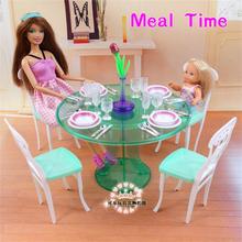 For Barbie Doll furniture accessories Living room dining table Suit kitchen wardrobe bed  toy gift girl DIY Christmas gift 2024 - buy cheap