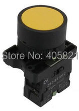 22 мм Желтый Мгновенный кнопочный переключатель 1 NO N/O 600V 10A XB2-EA51 возврат весны 2024 - купить недорого