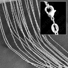 Цепочки и ожерелья из серебра 925 пробы с застежкой-лобстером, 16-30 дюймов, 10 шт. 2024 - купить недорого
