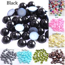 2/3/4/5/6/8/10/12/14 MM Acrylic Beads Pearl Imitation Half Round Flatback Red Black Pink Bead For Jewelry Making DIY Accessories 2024 - buy cheap