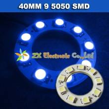 Free shipping + Wholesale + 5 pair /lot + Blue color Car angel eyes halo rings light 40mm 9 5050 SMD led lamp 2024 - buy cheap