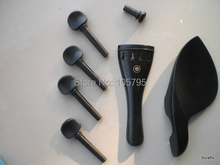 3 sets EBONY Violin parts 4/4 with chin rest tail piece pegs & end pin 2024 - buy cheap