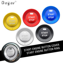 Ceyes-capa com botão de ignição para nissan qashqai juke, acessório automotivo estilo, com furo, anel e interruptor de partida 2024 - compre barato