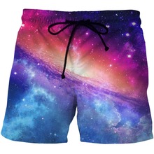 Pantalones cortos de playa para hombre, Shorts holgados para deportes acuáticos, para correr, con estampado de galaxia espacial, para surfear, de gran tamaño, para natación y Surf 2024 - compra barato